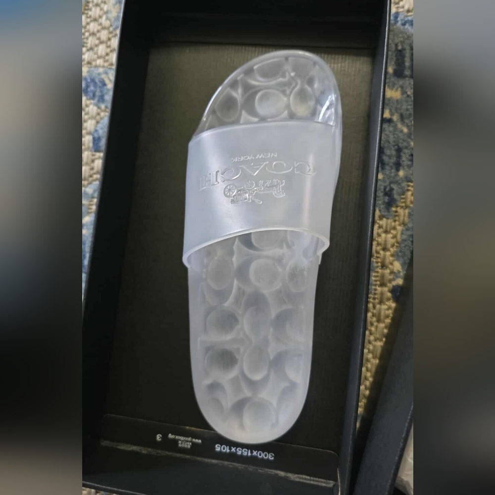 Coach Transparent Slide Sandals
